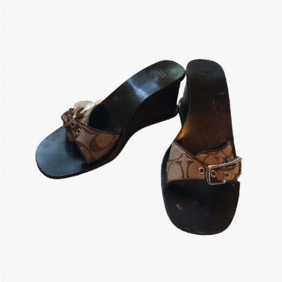 Y2K Coach wedge sandals - Picture 1 of 2